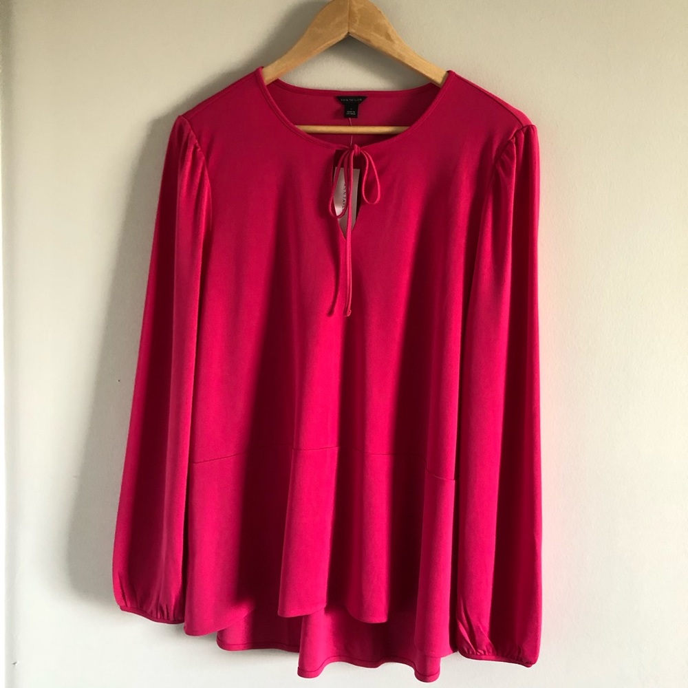 NWT Hot Pink Ann Taylor Blouse
